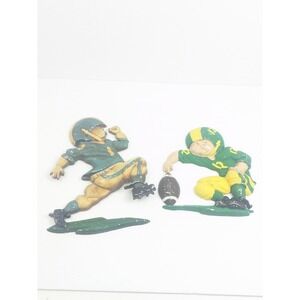 Vintage 1976 Metal Football Players HOMCO Plaques Wall Hanger Decor USA